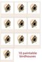 Wooden Bird House Nest, Hobby, Gift, Painting Raw Mdf (for Activities) 10 Pcs