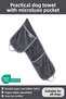 Microlux ®   Practical Dog Towel with Pockets, Super Water Absorbent Microfiber Towel for Small & Large Breed Dogs