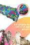 Aqua Themed Cat Tunnel 60 cm Durable Pet Play Tunnel with Oxford Fabric - 6