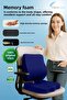 Orthopedic Set of 2 Lumbar and Sitting Cushions 100% Visco Ergonomic Support for Office & Car Use