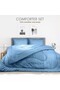 Stripe Comforter Set- Ultra Soft Brushed Microfiber Fabric, Soft Siliconized Fiber Filling - 2