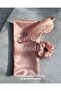 Quality Silk Satin Pillowcase 50X70, Silk Satin Sleeping Headband, Buckle Powder Pink - 6