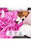 Double-Flannel Micro-Fleece Throw Blanket, 200 x 220 cm, Fuchsia Pink - 6