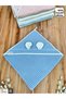 100% Cotton Hooded Eared Pique Baby Blanket – Double Sided Seasonal Sleeping and Towel Cover - 2