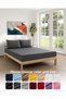 Anthracite Colored Fitted Sheet Set (Cotton Duvet Cover Fabric, Pillow Case) 7 Different Sizes