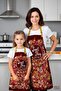 Mother Daughter 2-Piece Confectionery Patterned Kitchen Apron, Chef Apron, Children's Apron, Event Apron - 2