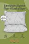 4 Pieces Bamboo Gray Series Zippered Washable Antiallergic Silicone Fiber Pillow 50X70Cm 800 - 2