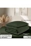 100% Cotton Akfil Duvet Cover Set Single 160X220 cm Dark Green - 6