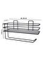 Roll Towel Holder with Adhesive Shelf Towel Paper Holder Bathroom Shelf Kitchen Organizer Rack Chrome Silver - 5
