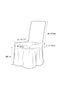 Bürümcük Chair Cover 1 Piece Washable Chair Cover with Skirts Frilly Burumcuk Gray Cover - 7
