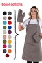 Simple Set of 3 Kitchen Apron Set with Adjustment Hanger (GLOVES, GRIPS) - 5