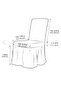 Jacquard Chair Cover with Skirt, high quality, washable, flexible, elastic 1 Piece - 4