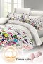 Double Duvet Set Custom Woven Cotton Satin Colorfull Butterfly - 5