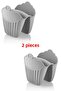 2 Pieces Silicone Oven Gloves Thermal Insulated Microwave Oven Pot Tray Holder White - 2