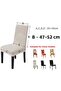 Chair Cover. 6 Pieces. Quality Velvet Fabric. Lycra Cover with Elastic Edges. Red Color - 3
