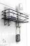 Adhesive 4-Hook Bathroom Shelf, Bathroom Shampoo Holder, Shower Cabin Shower Hanger, Set of 2 - 3