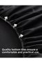 Black Colored Fitted Sheet Set (Cotton Duvet Cover Fabric, Pillow Case) 7 Different Sizes - 5