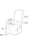 Chair Cover Lycra Wrapped Skirt Elastic Washable Chair Cover 6 Pieces Burumcuk Cream - 8
