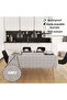 Table Cloth Oilcloth Washable Wipeable Stain Resistant Fabric Look Hygienic Table Cloth - 2