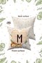 Cream Green Polka Dot Bohemian Style Children's Throw Pillow Cover with Animal Figures and Letters Hrf08-m-43x43