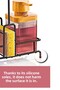 Mimoza Metal Stand with Wooden Detail Dishwashing Liquid and Liquid Soap Dispenser Kitchen Set - with Sponge - Transparent - 5