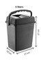 2-Piece Bathroom Set Hanging Toilet Brush with Waste Water Tank Toilet Dustbin 5 Liters - 3