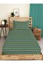 Line Patterned Printed Single Elastic Sheet Set