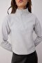 Gray Thessaloniki/Knitwear Look Zip Collar Regular/Regular Fit Knitted Sweatshirt TWOAW22SW0732 - 3