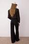 Siyah Paça Detaylı Yüksek Bel Wide Leg Comfort Jeans TWOAW26JE00000 - 4