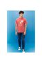 Lightweight Graphic Men's Red Crew Neck T-Shirt - 3
