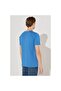 Midweight Men's Blue Crew Neck T-Shirt - 5