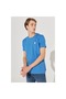 Midweight Men's Blue Crew Neck T-Shirt - 2