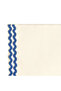 Water Lily Water Stone Embroidered Linen Napkin 45X45 cm Blue - 3