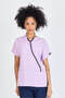 Unisex Lilac Terikoton Doctor Nurse Uniform Medical Uniform Surgical Top Thin Fabric (Top) - 2