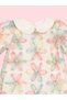 Girl's Baby Doll Collar Floral Embroidered Design Dress - 6