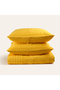 Uttar Quilted 300 Tc King Size Cotton Satin Bedspread Set 260X280 cm Yellow - 5