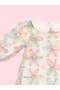 Girl's Baby Doll Collar Floral Embroidered Design Dress - 7