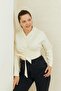 Bone Front Tie Sweatshirt - 2