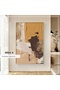 Digital Printed Metal Framed Glass Single Decorative Table - Earth Breeze Model B