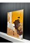 Digital Printed Metal Framed Glass Single Decorative Table - Earth Breeze Model B - 3
