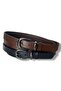 Men's 100% Genuine Leather Nickel Buckle Thin Black-Brown Set of 2 Belts 2.5 cm - 2