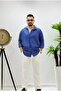 Men's Linen Striped New Season Oversize Shirt - 3
