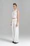 Women's Woven Fabric Waist Pleat Detailed Comfortable Fit Pants - 6