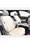 Vodina Series Thai Feather Pocket Car Seat Cushion Set Seat Protection Cover Front Rear Set Beige - 2