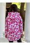 Girl's Fuchsia Pink White Heart Water and Windproof Trench Coat-Raincoat-Windbreaker - 3