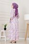 Floral Beach Dress-Purple - 5