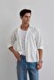 Tugur Men's Striped Oversize Premium White Shirt Soft Touch Refined Comfort - 6