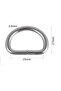 D Metal Ring For Bag Handle D Ring 25 Pieces Nickel 2.5 cm - 3