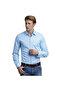 Baby Blue Color French Double Cuff Sleeve Button Shirt - 2