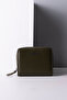 2822 Genuine Leather Horizontal Snap Fastener Women's Wallet Arsel Green - 2